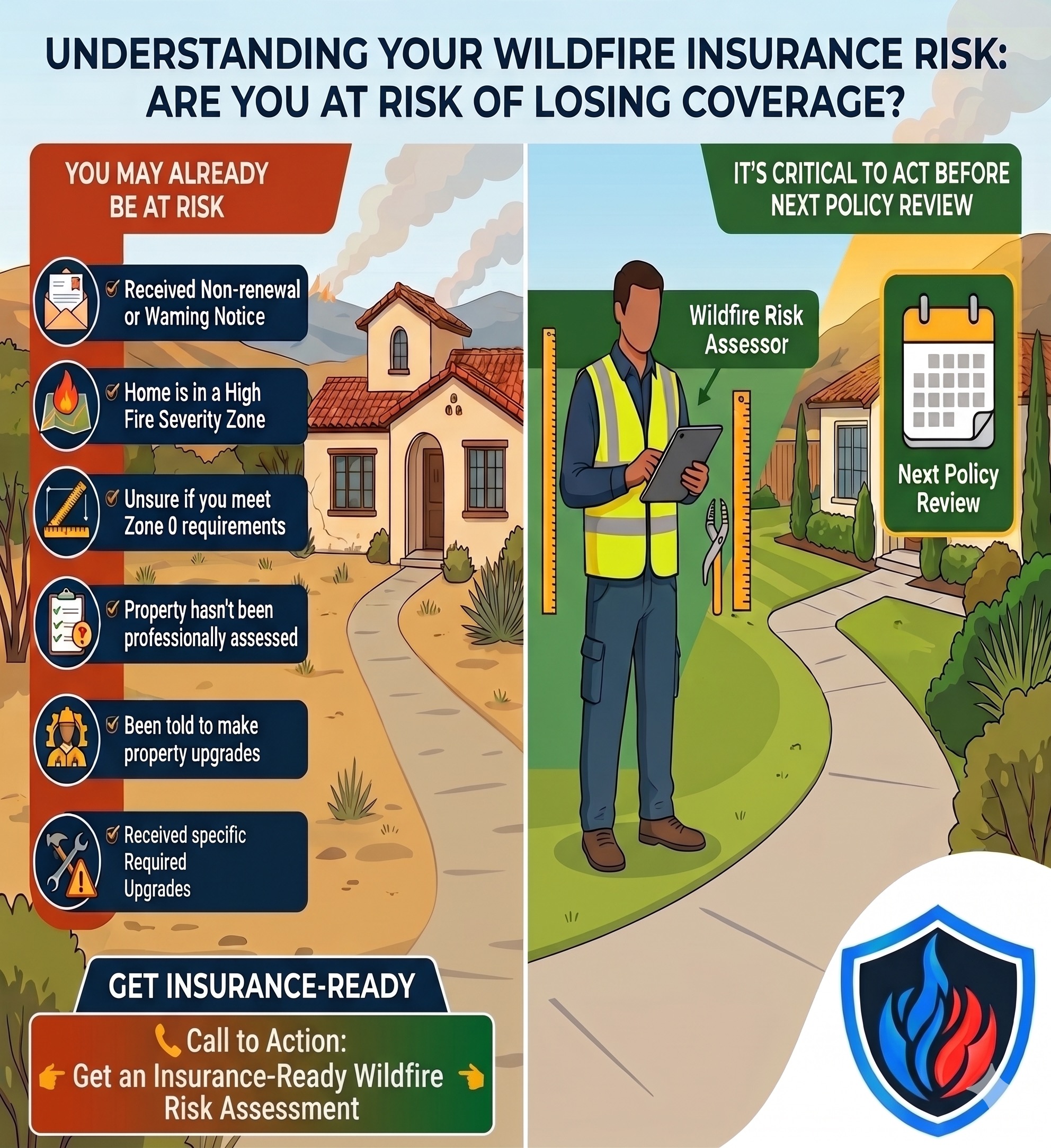 Are you at risk of losing wildfire insurance coverage - risk assessment checklist